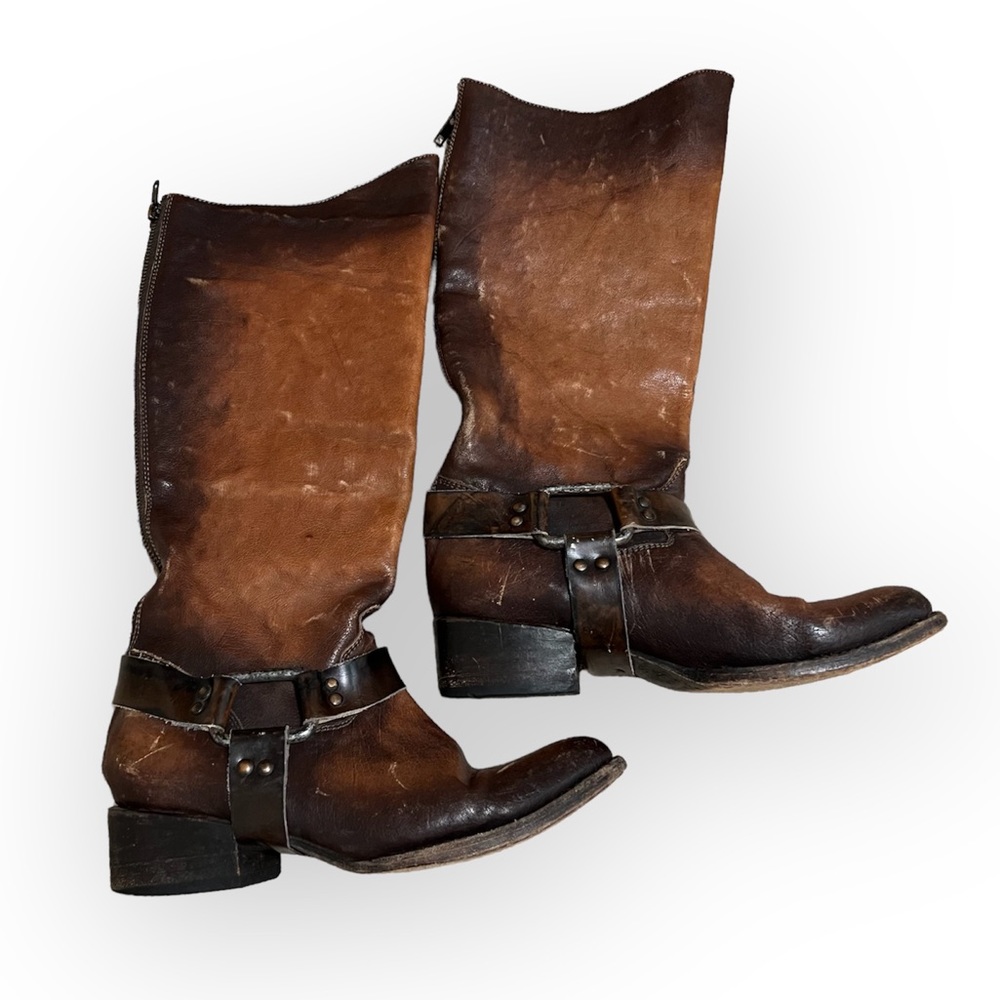 Freebird By Steven Phily Distressed Leather Riding Boots—8